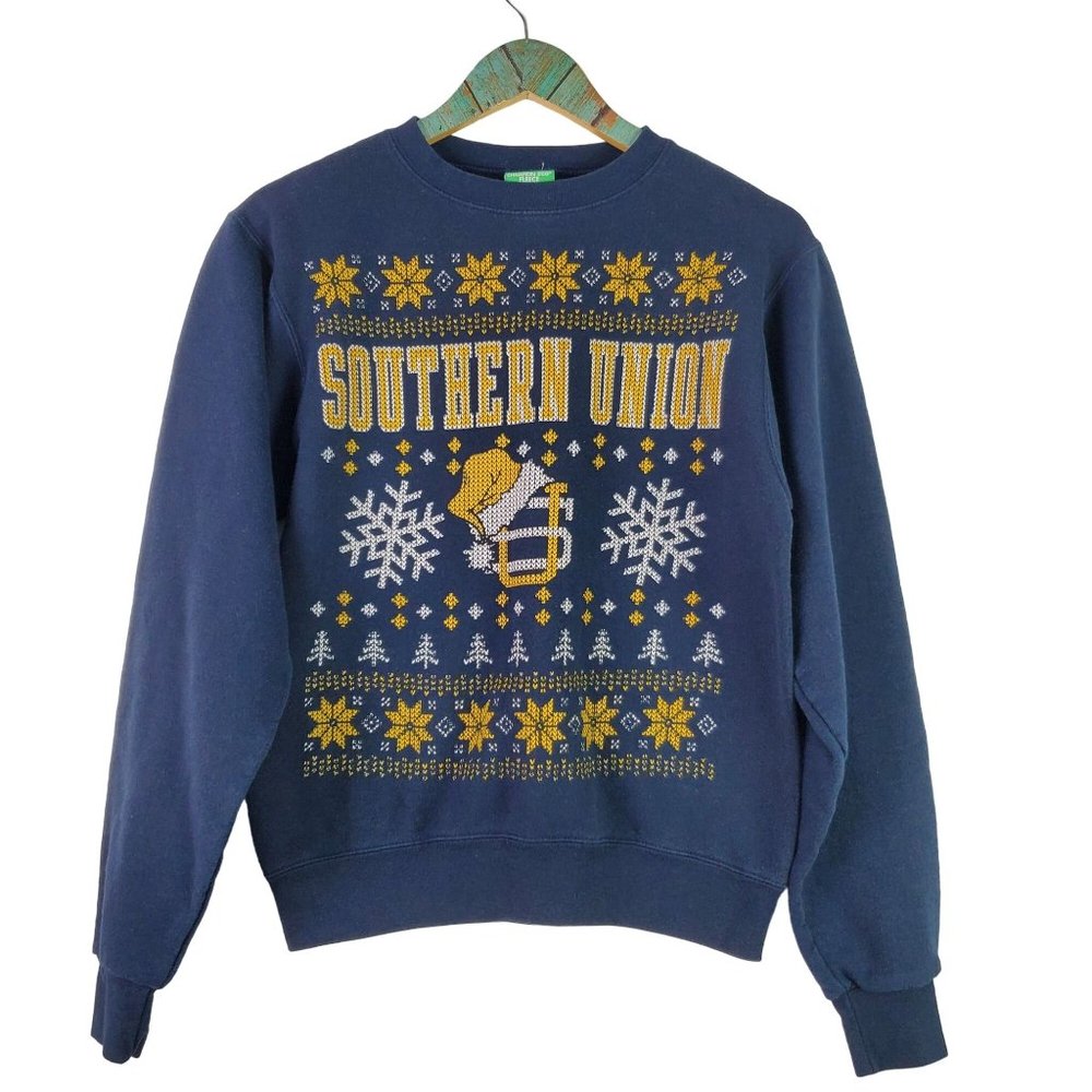 Vintage 90's Champion Eco Fleece Southern Union Christmas Holiday Sweatshirt, XS